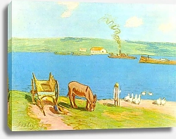 Постер Сислей Альфред (Alfred Sisley) Берега реки