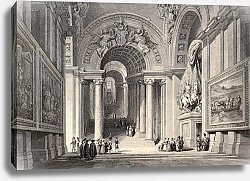 Постер Royal Staircase in Vatican City. Original, created by W. L. Leitch and E. Challis, published in, Ita