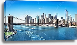 Постер Нью-Йорк. Манхеттен. Манхэттенский висячий мост 