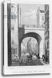 Постер Шепард Томас (последователи) South Bridge from the Cowgate, Edinburgh engraved by William Watkins, 1831