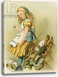 Постер Тениель Джон She tipped over the fairy-box from Alice's Adventures in Wonderland