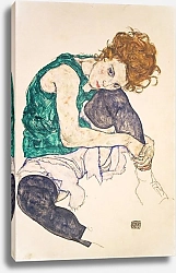 Постер Шиле Эгон (Egon Schiele) Seated Woman with Bent Knees