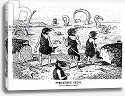 Постер Рид Эдвард Prehistoric Peeps, 'No Bathing Today', 1884