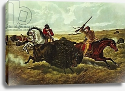 Постер Курье Н. Life on the Prairie - the Buffalo Hunt, 1862