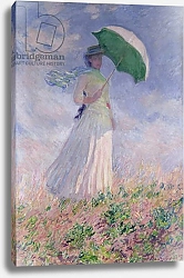Постер Моне Клод (Claude Monet) Woman with a Parasol turned to the Right, 1886
