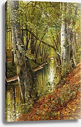 Постер Монстед Петер A Wooded River Landscape, 1893