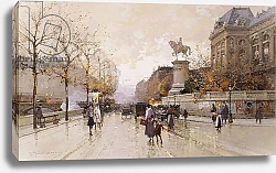 Постер Гальен Евген A Paris Street Scene, 1