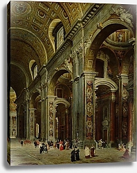 Постер Панини Джованни Паоло Cardinal Melchior de Polignac Visiting St. Peter's in Rome
