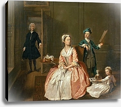 Постер Хаймор Джозеф Conversation Piece, probably of the artist's family, c.1732-5