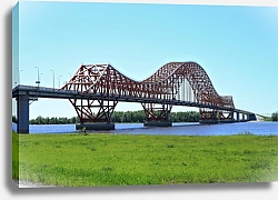 Постер Россия, Ханты-Мансийск. Вид на мост