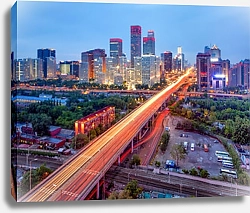 Постер Китай, Пекин. Вечерний город