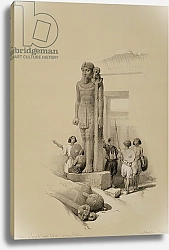 Постер Робертс Давид Colossus in front of the Temple of Wady Sabona, Ethiopia