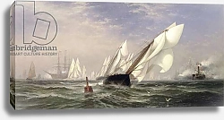 Постер Моран Эдвард American yacht Sappho winning the race with the English yacht Livonia for the America Cup, 1871
