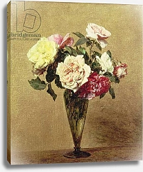 Постер Фантен-Латур Анри Roses in a Vase, 1892