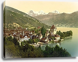 Постер Швейцария. Город Оберхофен