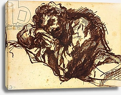 Постер Пиранези Джованни Half length portrait of a man bending over