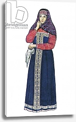 Постер Картины Russian traditional dress - illustration by N. Vinogradova. 6