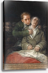 Постер Гойя Франсиско (Francisco de Goya) Self-Portrait with Dr. Arrieta, 1820