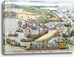 Постер Хогенберг Франц (карты) The Siege of Tunis or La Goulette by Charles V in 1535