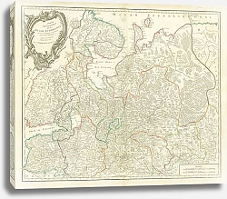 Постер Карта северной части России, 1753 г. 1