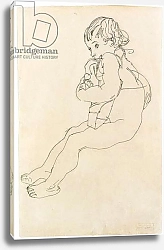 Постер Шиле Эгон (Egon Schiele) Seated Child, 1916