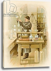 Постер Школа: Северная Америка (19 в) Thomas Edison in his laboratory