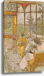 Постер Вюйар Эдуар Two Women Embroidering on a Veranda, 1913