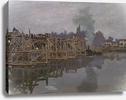 Постер Моне Клод (Claude Monet) Ремонт моста