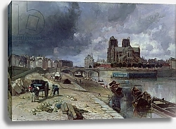 Постер Джонкинд Йохан Notre-Dame from the Quai de la Tournelle, 1852