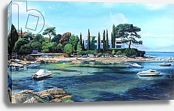 Постер Нил Тревор (совр) Villa and Boats, South of France