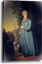 Постер Боровиковский Владимир Екатерина II на прогулке в Царскосельском парке (с Чесменской колонной на фоне)