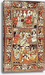 Постер Школа: Персидская An antique pictorial Kirman rug,