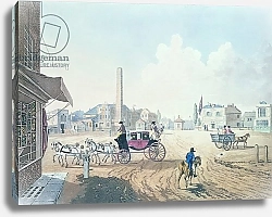 Постер Школа: Английская 18в. View of London No.2, Entrance of St. George's Road, or the Obelisk Turnpike, 1787