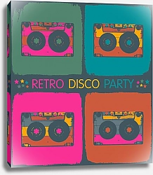 Постер Ретро-диско-вечеринка в стиле поп-арт