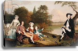 Постер Девис Артур Portrait of a Family, traditionally known as the Swaine family of Fencroft, Cambridgeshire, 1749