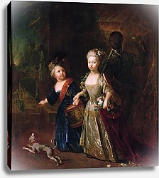 Постер Песне Антуан Crown Prince Frederick II with his sister Wilhelmine, 1714