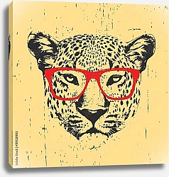 Постер Портрет леопарда в очках