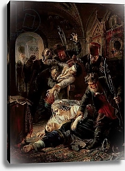 Постер Маковский Константин Hired Assassins Killing Tzar Boris Fyodorevich Godunov's Son, 1862