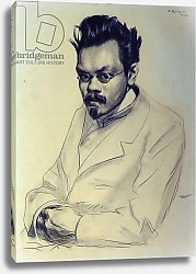 Постер Кустодиев Борис Portrait of Alexei M. Remizov, 1907 1