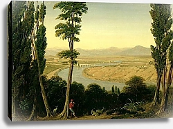 Постер Линтон Уильям A View of the Tiber and the Roman Campagna from Monte Mario, 1829