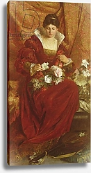 Постер Херкомер Хьюберт A Lady arranging flowers