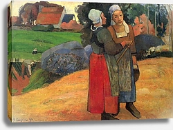 Постер Гоген Поль (Paul Gauguin) Бретонские крестьянки