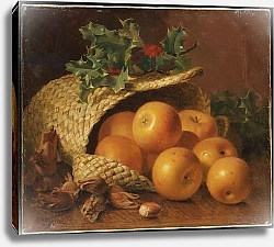 Постер Стэннард Элоиза Still Life with Apples, Hazelnuts and Holly, 1898