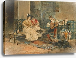 Постер соролла Хоакин Two women in an interior listening to a guitarist