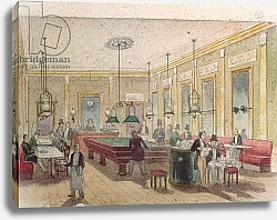 Постер Школа: Французская The Billiard Room in a Cafe