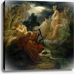 Постер Жерар Франсуа On the Bank of the Lora, Ossian Conjures up a Spirit with the Sound of his Harp, c.1811