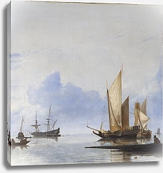 Постер Дубельс Хендрик Голландский корабль и другие лодки у берега
