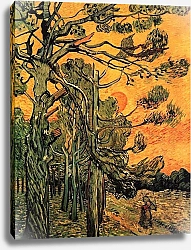 Постер Ван Гог Винсент (Vincent Van Gogh) Сосны под закатным небом