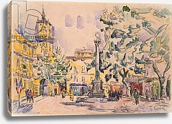 Постер Синьяк Поль (Paul Signac) Square of the Hotel de Ville in Aix-en-Provence