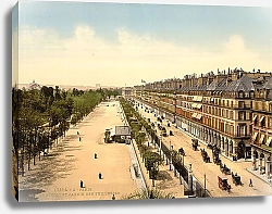 Постер Франция. Париж, улица Риволи и сад Тюильри